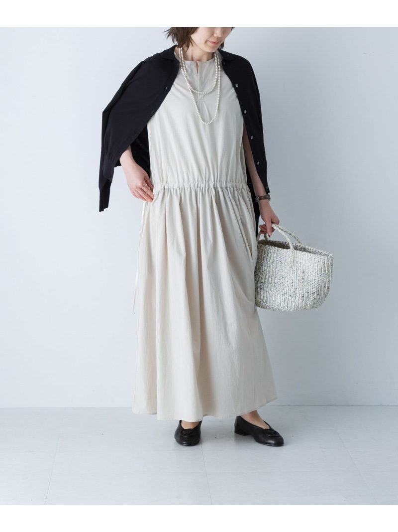 タイプライターギャザーワンピース かぐれ カグレ ワンピース・ドレス ワンピース ホワイト ブラック【送料無料】[ Fashion]