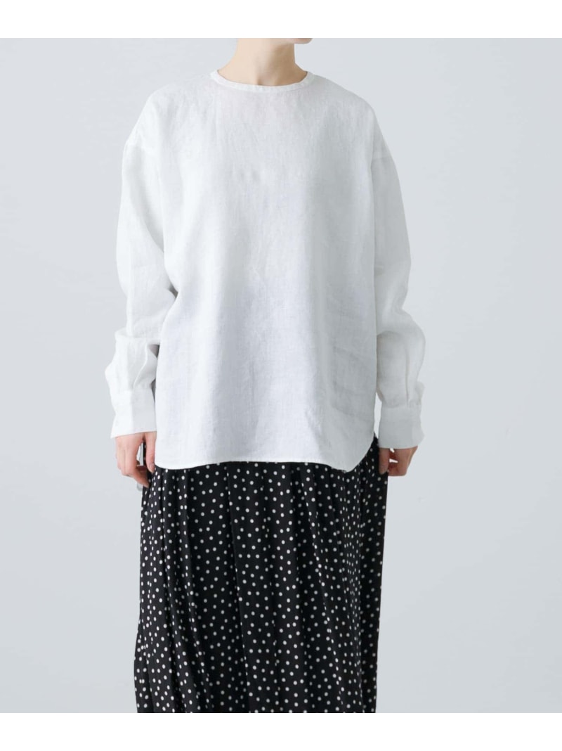 楽天市場】リネンクルーネックハーフスリーブ かぐれ カグレ トップス