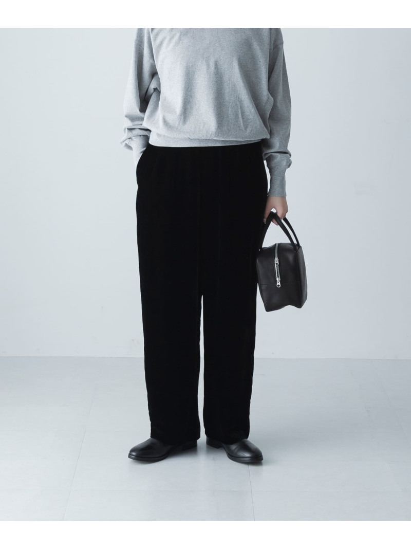 レーヨンシルクベルベットパンツ かぐれ カグレ パンツ その他のパンツ ブラック【送料無料】[ Fashion]