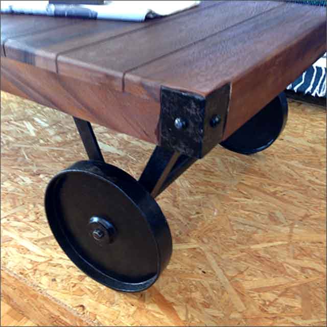 【楽天市場】(セール 最大10%off)テーブル 車輪 ホイールテーブルS 幅90cm レトロテーブル 木製テーブル アイアン 車輪付テーブル