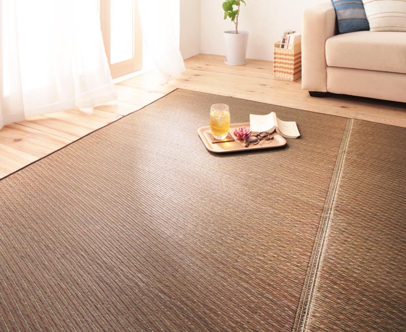 （お買い物マラソン）ラグ ラグマット 3畳 カーペット 191&times; 250cm 日本製 マット 畳 ふっくら い草ラグ 天然 100％ クッション性 北欧 小さめ フロアマット おしゃれ オールシーズン クッションフロア リビング (約 200&times;250) 子供部屋 薄い 新生活｜オーダーラック本棚通販Room&rsquo;s