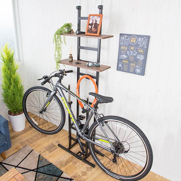 自転車 スタンド 室内 1台用 自転車用ディスプレイスタンド 収納 玄関収納 屋外収納 自転車スタンド ガレージ 室内で使える 突っ張り式 Bicycle Standrack Sermus Es