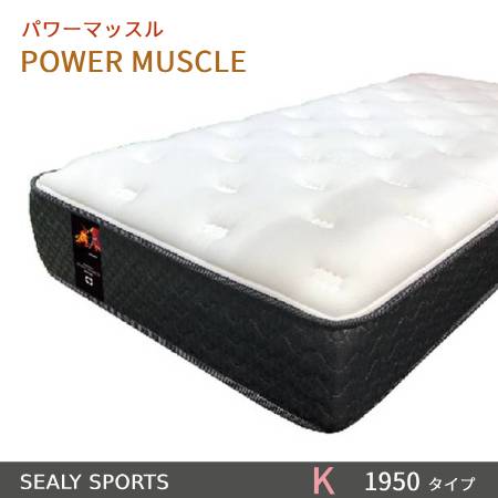 【シーリーベッド正規販売店】　シーリースポーツ　パワーマッスル　キングサイズ（K）マット長さ1950タイプ