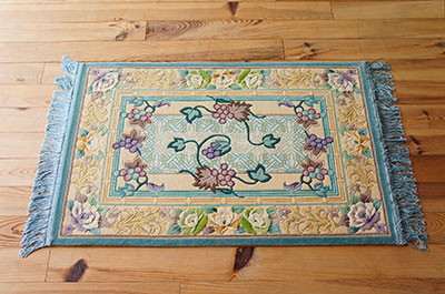 楽天市場】送料無料！中国緞通！シルク100％ 緞通カーペット （180段