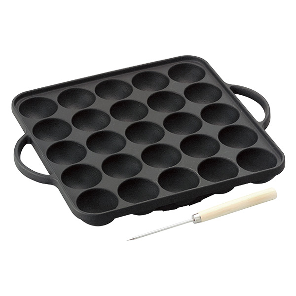 楽天市場】Sたこ焼き 25穴 (ピン付き) 鉄 鋳鉄 鋳鉄物 たこ焼き