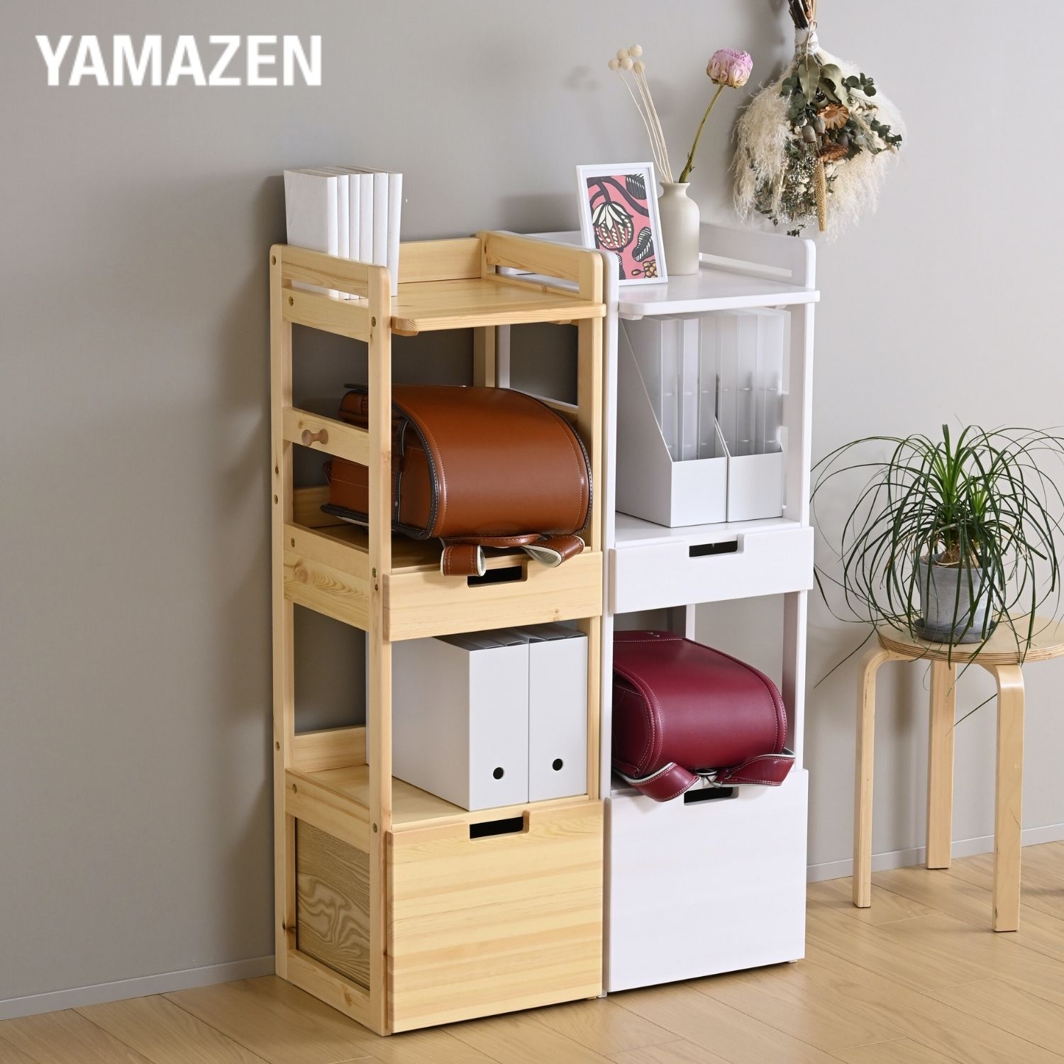 楽天市場】パイン材 ウッドラック(幅60 奥行30 高さ80cm) 3段 SPR-8060