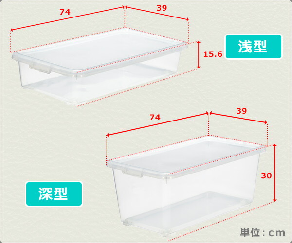 楽天市場 押入れ衣装ケース浅型 2個組 Lk 74a 2p クリア 収納チェスト 収納ボックス ふた付き 送料無料 ｅ家具スタイル