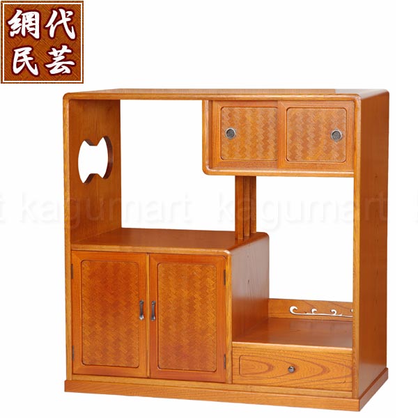 楽天市場】YK108 置床 あじろ民芸 置床 置き床 和風 サイドボード 欅