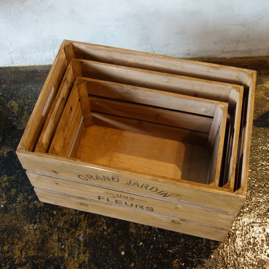 限定品】 リンゴ箱 2個セット 無加工無塗装 アンティーク 木箱 ウッド