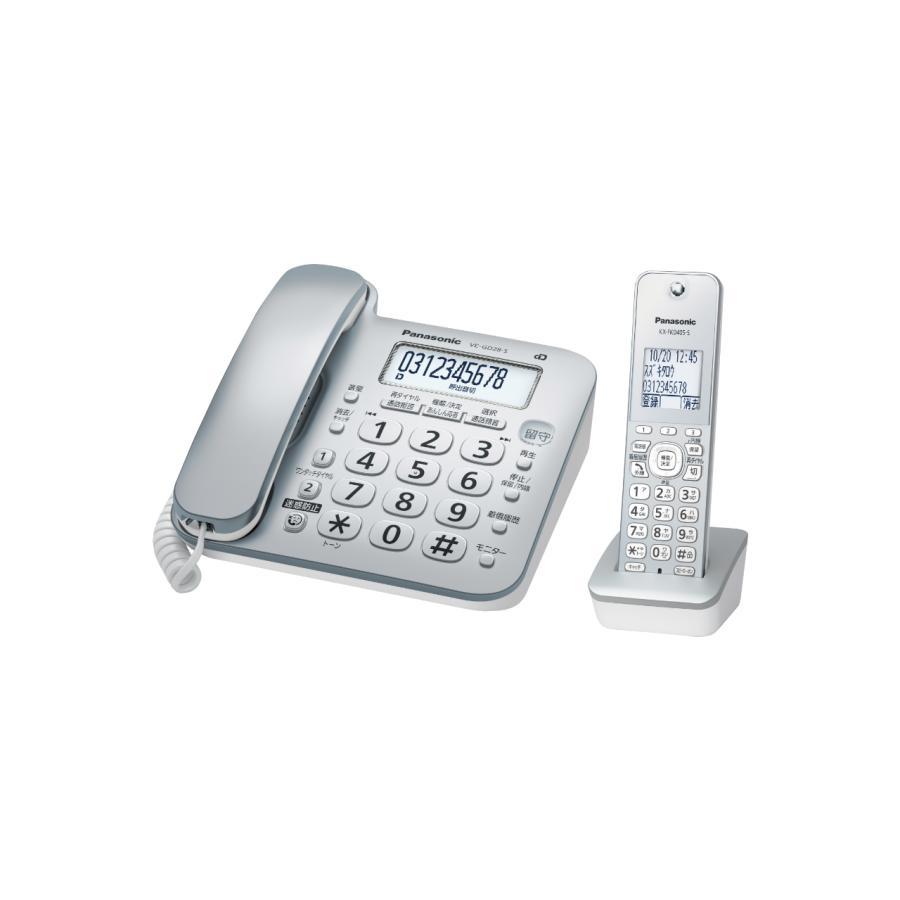 製造会社定まり品・定まり引き請ける付き添い人 ★【140】VE-GD28DL-S パナソニック Panasonic コードレス電話（子機1台付き添い人） 【あんしん取りひろげる引き請ける相交わる能力のある】【kk9n0d18p】◆