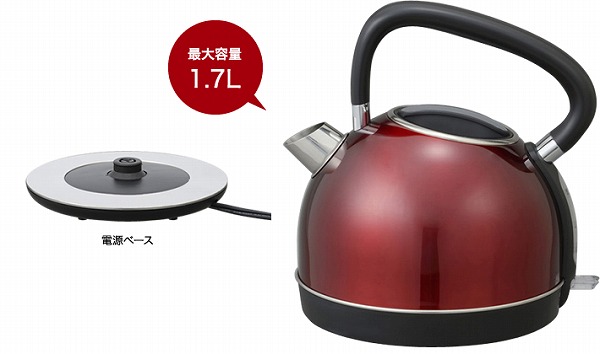 沖縄・離島配送不可お取り寄せ DKK121WR DBK 1.7L 電気ケトル△△2