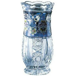 楽天市場】【送料無料】ボヘミアングラス ブルーラスターローズ 花瓶