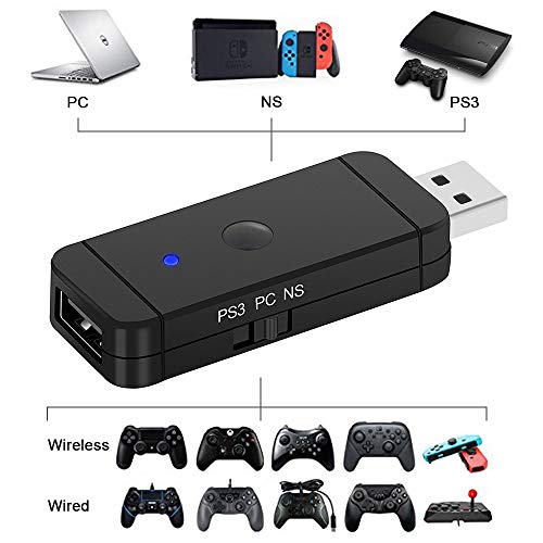 楽天市場 Ps4 Ps3 スイッチコントローラー変換アダプター Ps4 スイッチ 変換アダプター Ps4 Xboxone S Wiiu Switch Pro Nintendo Switch Joy Con 変換コンバーター無線接続 Usbケーブル接続 日本語取扱説明書付き 操作簡単 ショップ大吉