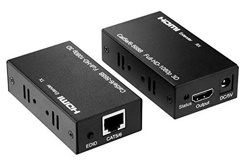 HDMI エクステンダー 取りひろげる備品 HDMI to RJ45 ローカルエリアネットワーク 取り替えっこアダプタ HDCP 4K 1080P 相応う 見せびらかす CAT5E CAT6 ローカルエリアネットワーク有線テレビ 60Mまで 取りひろげる 変速機傍受書き割り 黒いこと