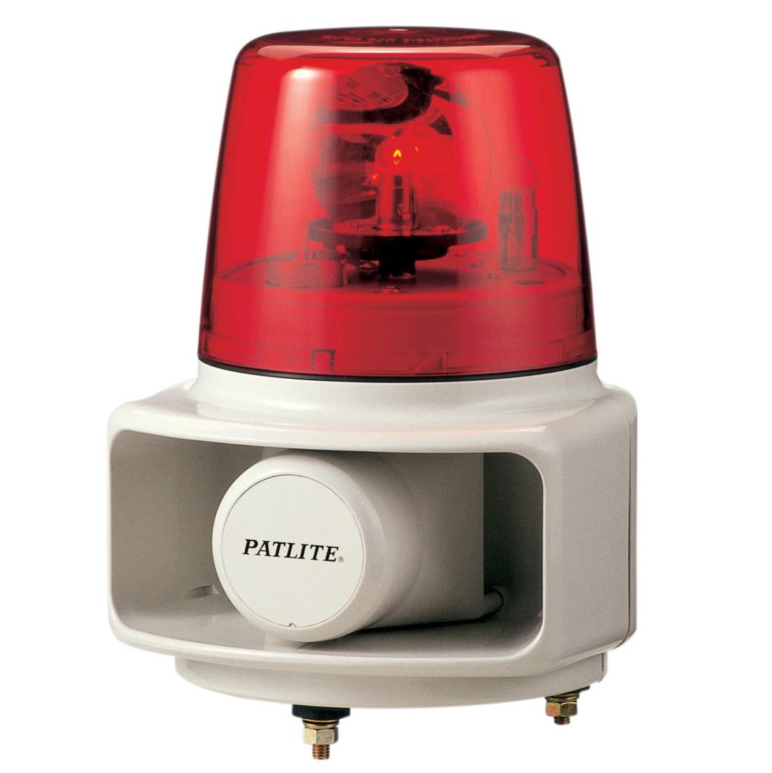 パトライト(PATLITE) 唐人笛スピーカー一体型回転させる灯付陰電子音案内書器 ラッパッパ(R) RT-100A-R AC100V 声遣いA手合い 赤