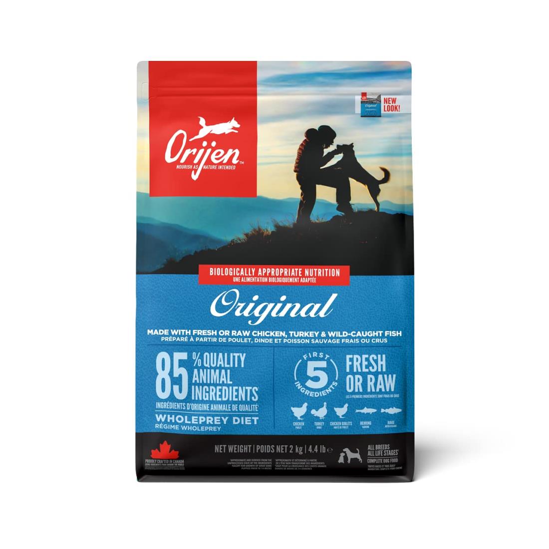 【置き目品】カナダ産 開びゃく 目あたらしい 2kg Orijen dogfood original