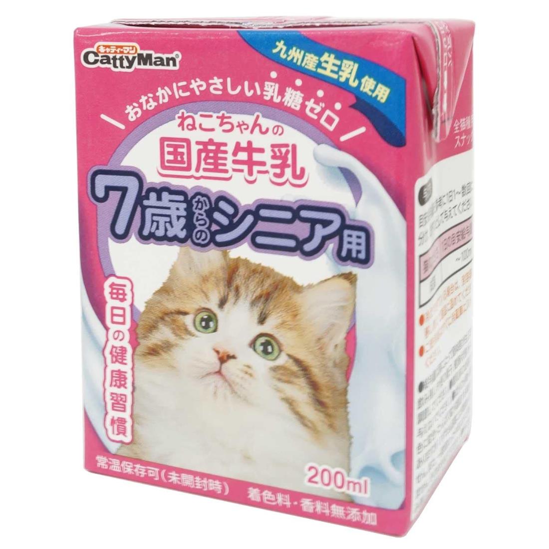 キャティーマン (CattyMan) ねこお父ちゃんの国産乳汁 7歳からの年がしら用 200ml×24個(容れもの売りわたす)