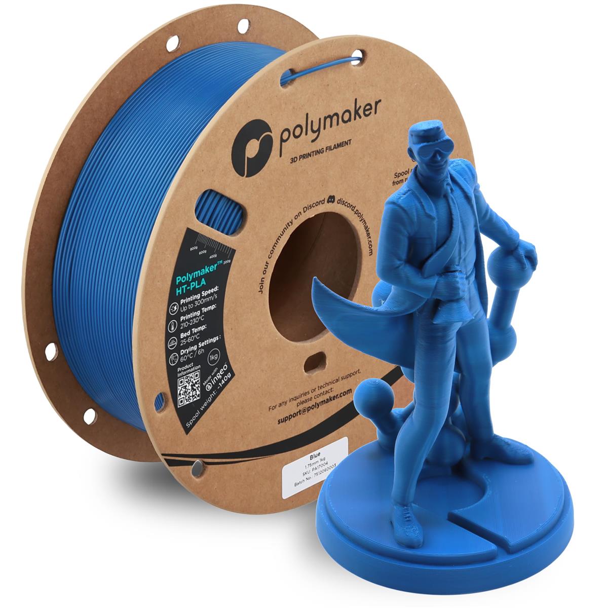 ポリメーカ(Polymaker)3Dプリンタ―用耐熱性フィラメント Polymaker HT-PLA 1.75mm径 1kg巻 Polymaker HT-PLA Blue