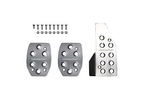MONSTER SPORT スポーツドライビングペダルカバー クリヤ アルマイト アルトワークス/アルト[HA36S]/ハスラー他 MT車用 〔HA36 MT〕 849500-7200M