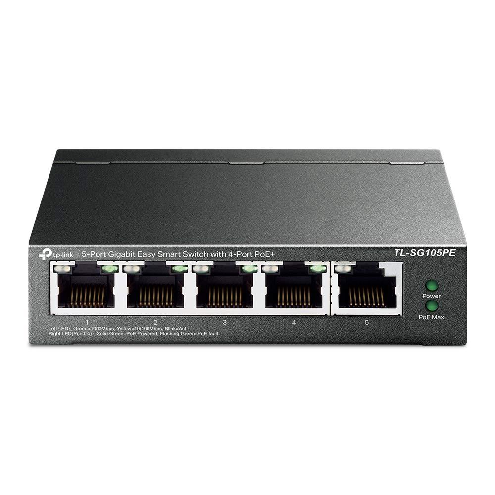 TP-Link 5ポート ギガビット イージースマートスイッチ(4 PoE+ポート搭載)TL-SG105PE｜kai-shop 店
