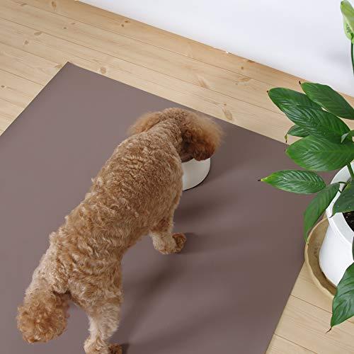San-Luna 滑り止め シート ペット フリーカット 「 コンフィマルチシート 」 115cm×160cm ブラウン 日本製 はさみで切れる 防水 シート ペット用品 老犬 老猫 防滑 滑らない 犬 猫 踏ん張り 介護 無地 吸着 長方形