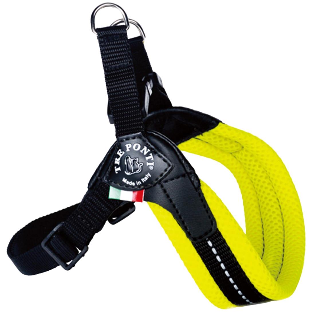 Tre Ponti (トレポンティ)Fibbia adjustable type SOFT MESH フィッビア ソフトメッシュ 調節可能 クッション性 通気性良し ハーネス 犬用 (LTP123) (１.５号, イエロー)