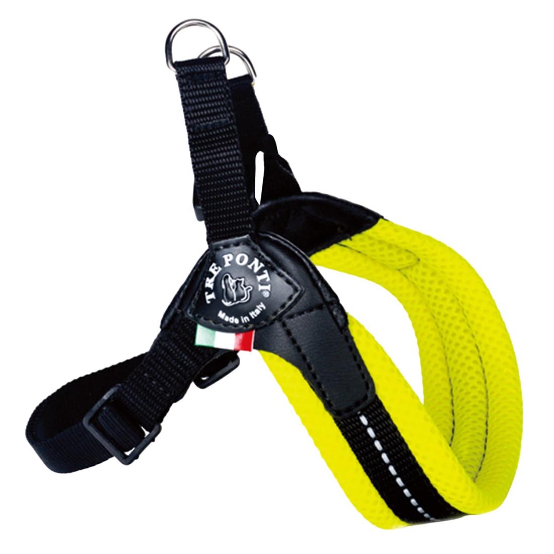 Tre Ponti (トレポンティ)Fibbia adjustable type SOFT MESH フィッビア ソフトメッシュ 調節可能 クッション性 通気性良し ハーネス 犬用 (LTP123) (2.5号, イエロー)