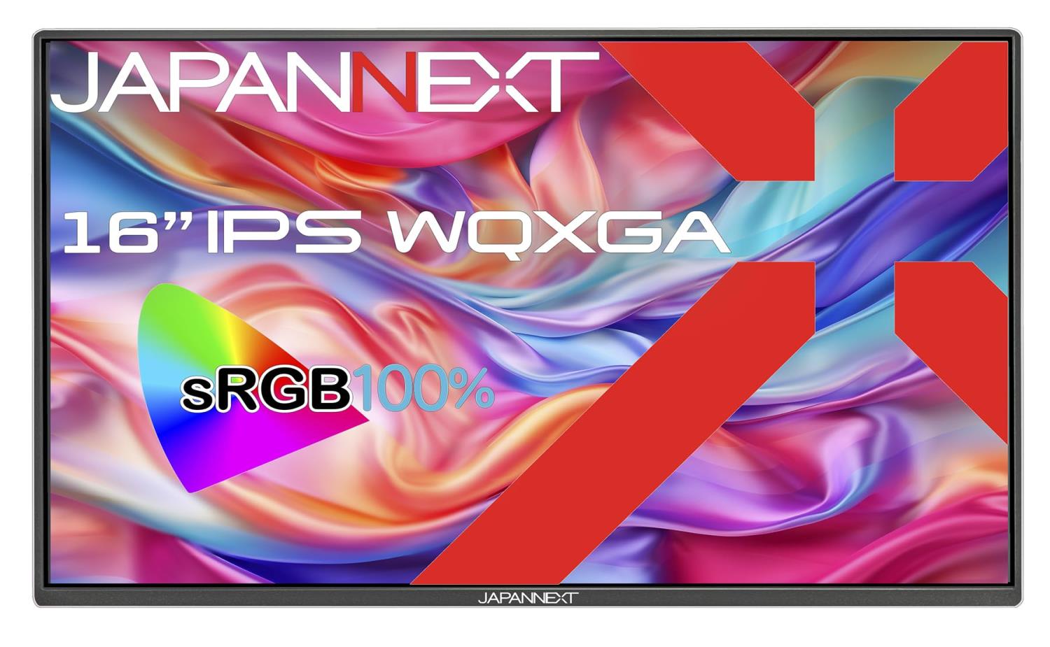 JAPANNEXT 16インチ モバイルモニター IPS パネル WQXGA 2560x1600解像度 スマートケース付き (USB/Type C/MAC PC対応/スピーカー内蔵 / sRGB100% / 非光沢) JN-MD-IPS16WQXGAR