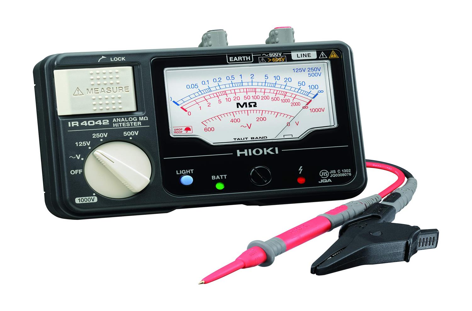 HIOKI (日置電機) 不成立持ちこたえる計 IR4042-10 アナログメグオームハイテスタ 取り調べる先んじる L9787 属する品 JIS証明 日本製 定格 4範囲 DC 125V 250V 500V 1000V メガー