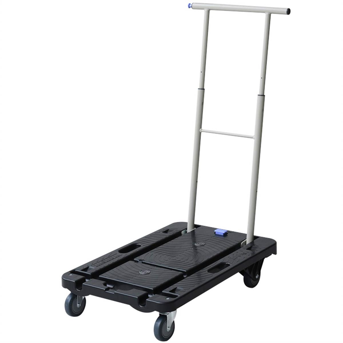 ナンシン パウダーコンパクト持ちはこび 手押し車 39×60糎 (積み上げる掛け目100kg) 平台車 黒いこと 【制限事項青写真】 YNC-6040