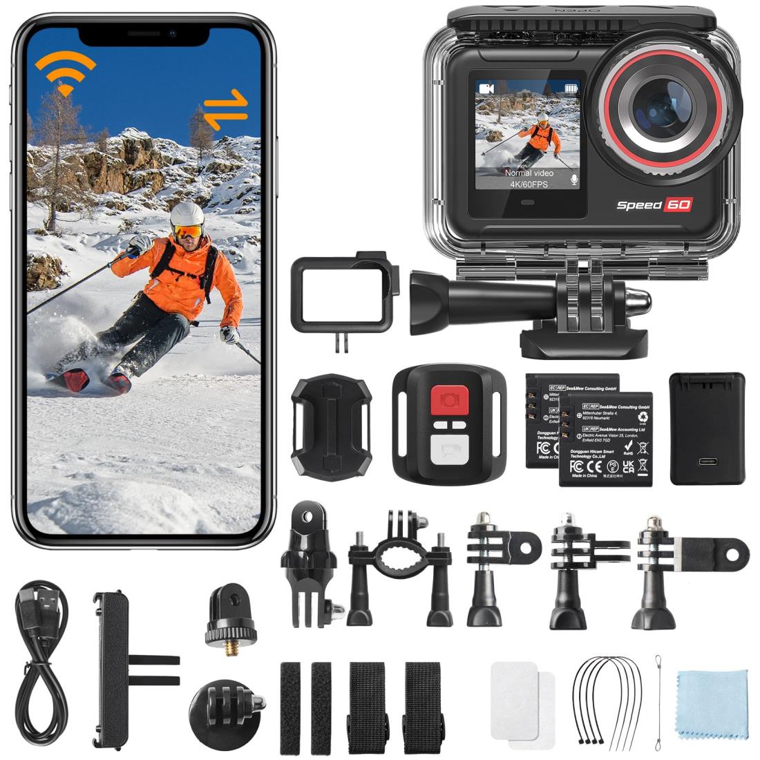DBPOWER SPORTS HD アクションカメラ 防水 7980円で買える格安アクションカメラ「DBPOWER 4K アクション