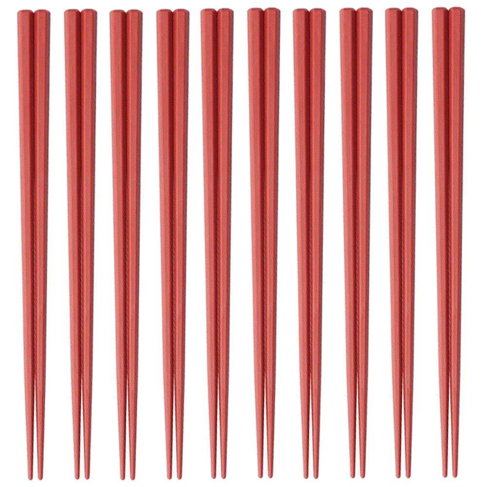 大黒工業 SPS製 リユース箸 23cm 六角 (朱) 100膳入