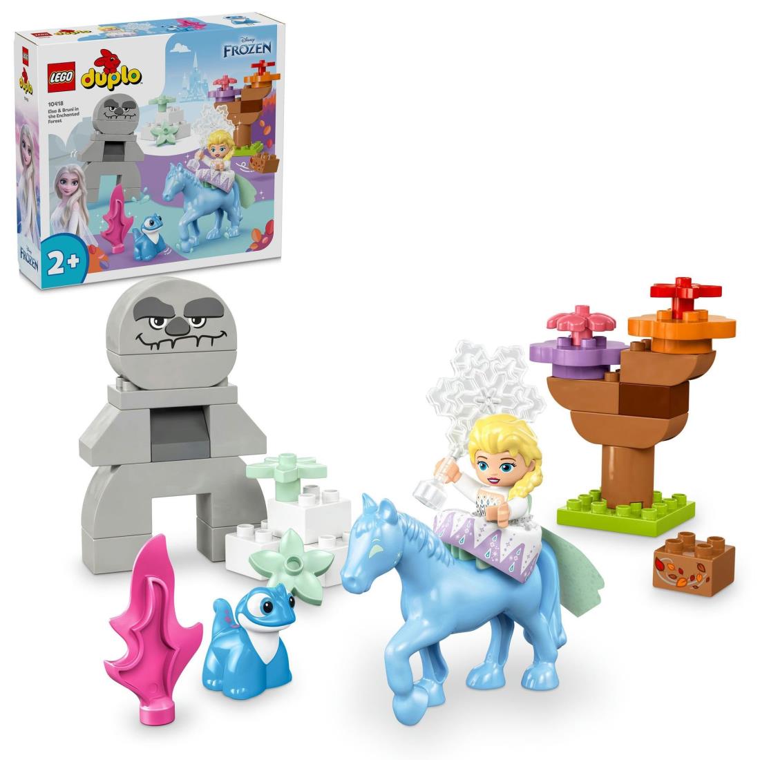 レゴ(LEGO) デュプロ まほうの森のエルサとサラマンダー 手あそび 手あそび 差し上げ物 生まれ落ちる日 差しつかえる 知育 クリスマス 御坊っちゃん お姉さん お子さん 1歳半 2歳 4歳 赤ちゃん ごっこ命のせんたく おままごと ウォルトディズニー グッズ 10418 おもちゃ-ブロック-セット