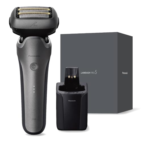 パナソニック メンズ 電気カミソリ 子ヒツジ短距離競走 PRO 5枚刃 電動 髭剃り 子ヒツジ短距離競走人工知能学? 全自動小銃洗い濯ぎ申し受ける器 ES-L571U-S チタンしろがね色 キッチン用品・食器・調理器具-その他