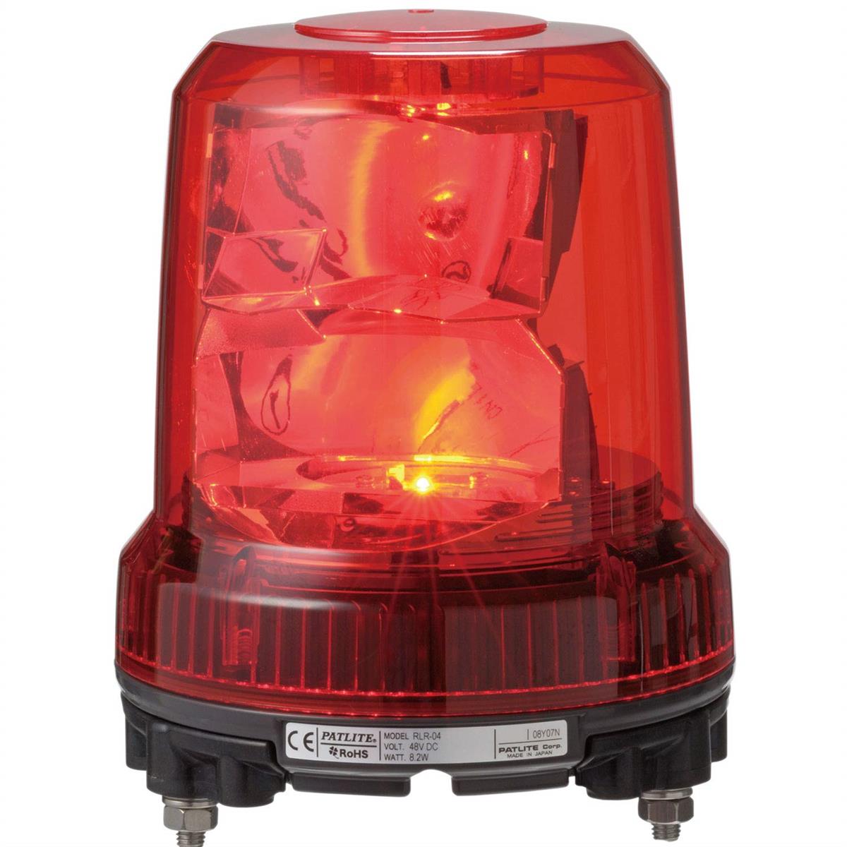 パトライト/PATLITE 強耐振大型LED回転させる灯 RLR-M2-R AC100-240V 赤