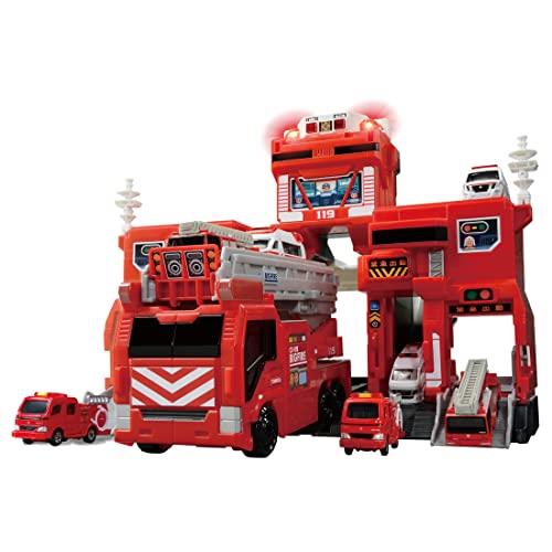 タカラトミー(TAKARA TOMY) 『 トミカ 変形出動 ! ビッグファイヤー & コマンドステーション 』 ミニカー 車 おもちゃ 男子用 3歳以上 玩具安全基準合格 STマーク認証 TOMICA