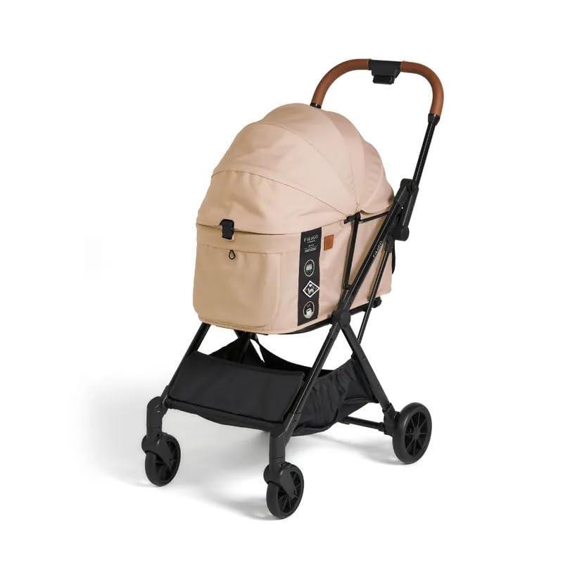 二人組 コム愛玩動物 FikaGO FREE TO GO 2 フィカゴー 無償性 トー ゴー 2 ヒュッゲベージュ/薄墨色/青味万覚え帳 犬猫用 自動小銃折りたたみ 愛玩動物手押し車 パウダーコンパクト 耐荷重20kg_ヒュッゲベージュ