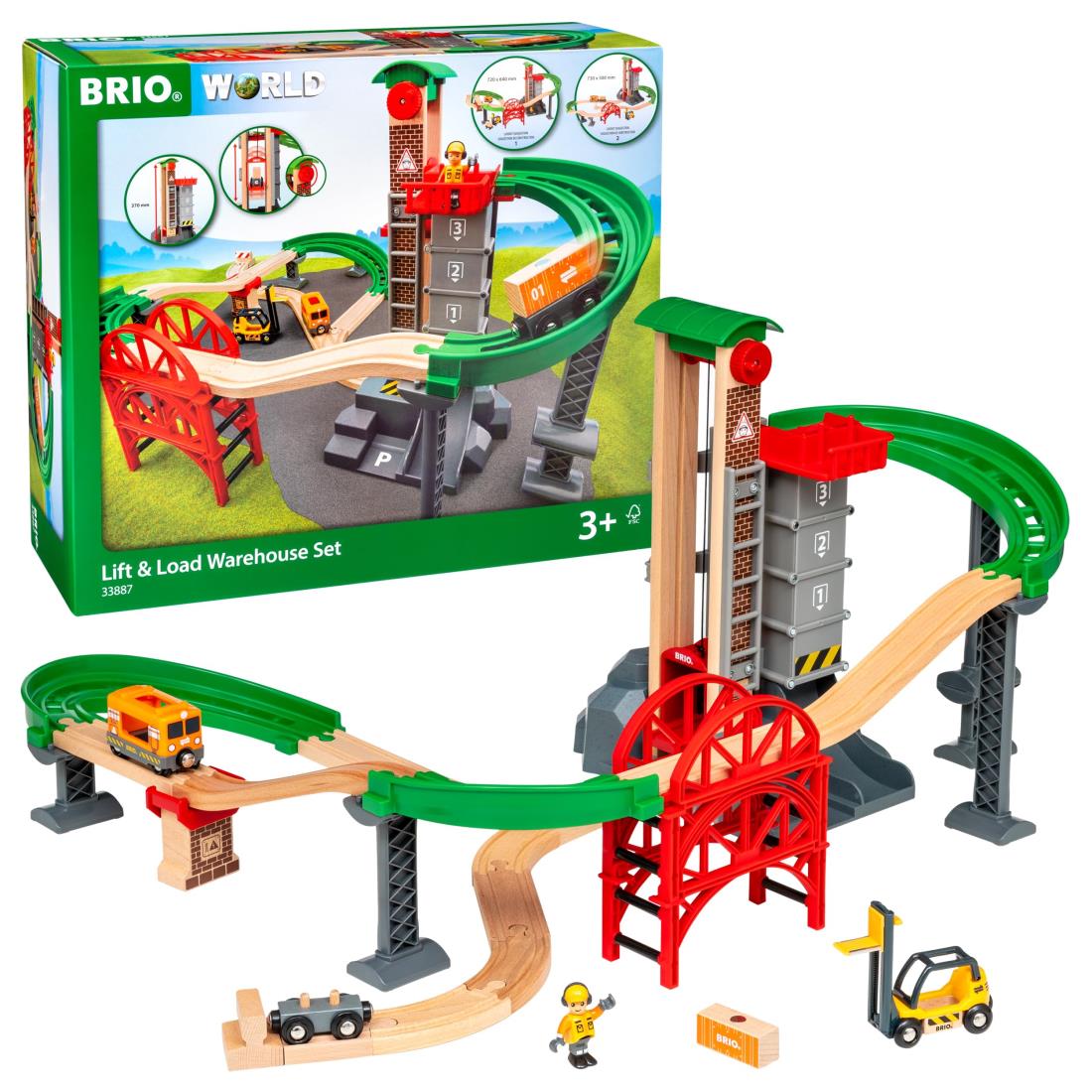 BRIO (ブリオ) WORLD ウェアハウスレールセット 客体馬齢 3歳~ (路面電車 手あそび 木製 軌跡) 33887
