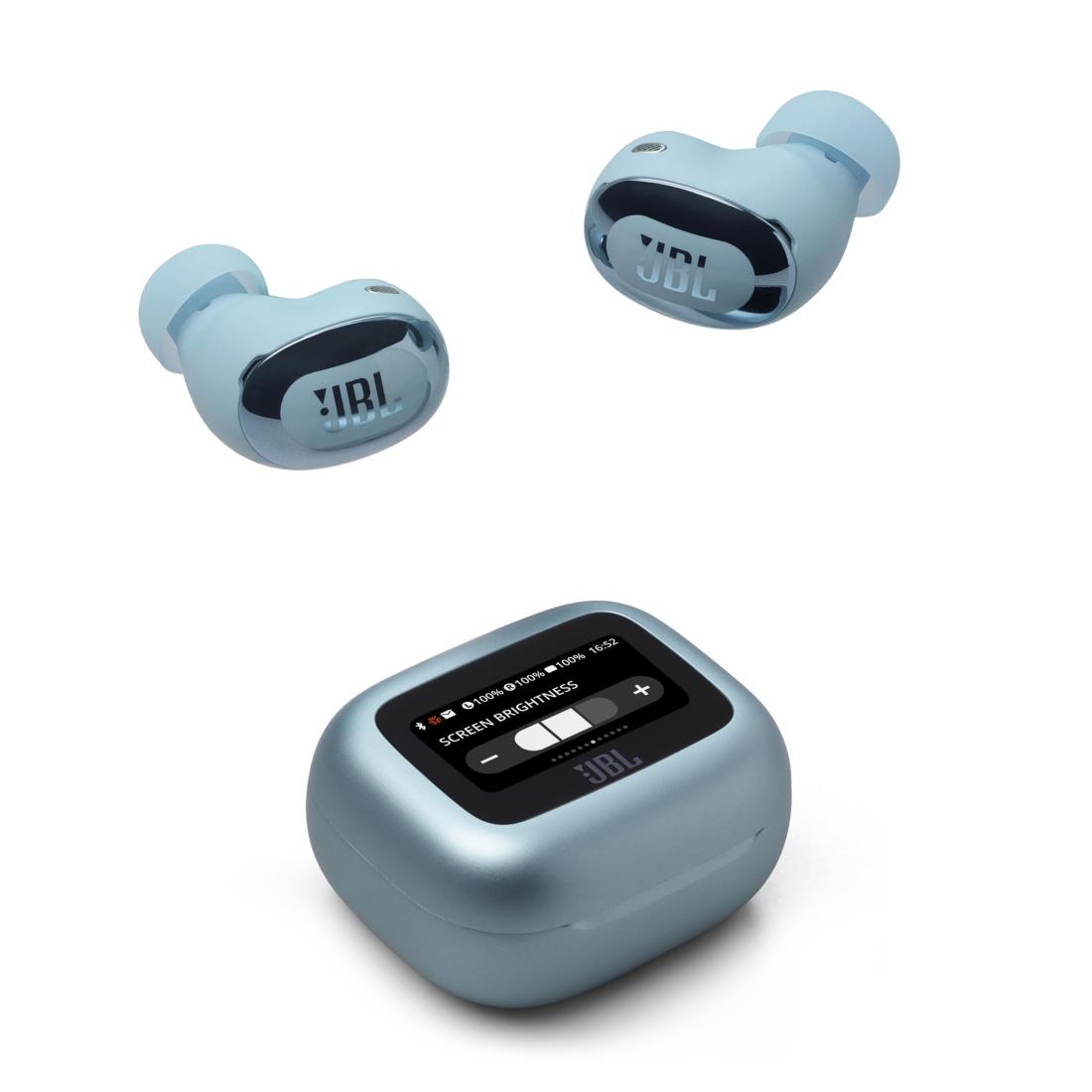 JBL LIVE BUDS 3 スマートタッチディスプレイ搭載 ワイヤレスイヤホン 小型 軽量 LDAC ハイレゾワイヤレス対応 ノイズキャンセリング 10mmダイナミックドライバー (ブルー)
