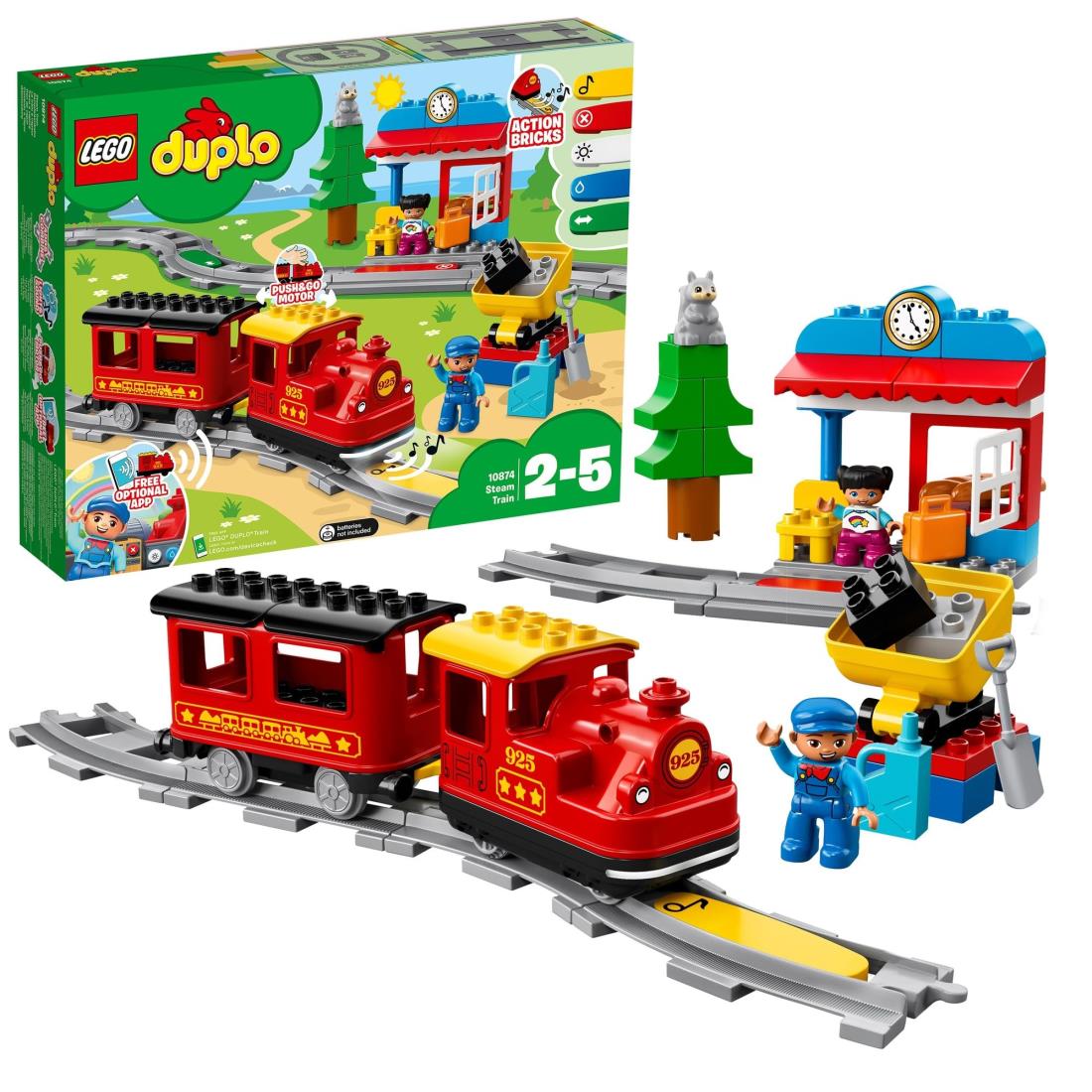 レゴ(LEGO) デュプロ キミが乗務員さん! おしてGO行政官庁車晴れ晴れしい 手あそび 手あそび 差し上げ物 生まれ落ちる日 立ちはだかる 知育 クリスマス お坊っちゃん お嬢さん ちびっ子 1歳半 2歳 5歳 赤ちゃん 市街電車 車駕 街づくり 10874