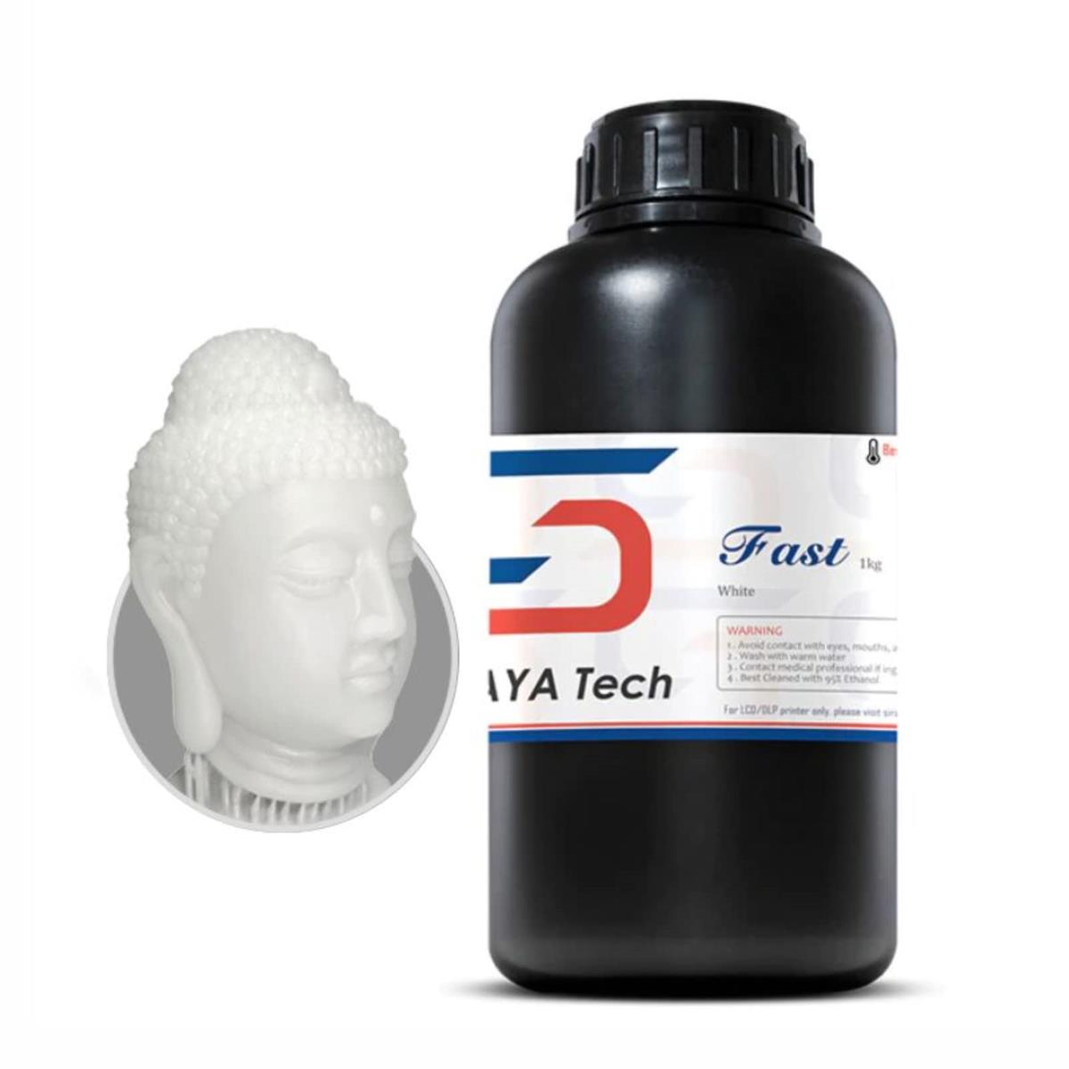 Siraya Tech Fast ABS ライク 3D プリンター樹脂 405nm UV 硬化 非脆性 高精度 3D 印刷 液体標準フォトポリマー樹脂 LCD DLP 3D 印刷用 (ホワイト, 1kg)