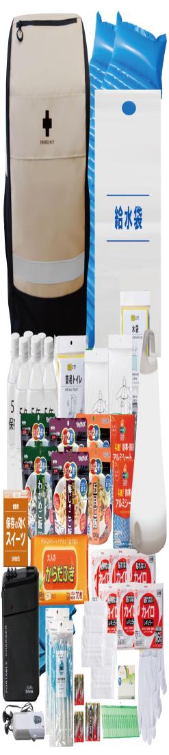 防災グッズ 【 防災士が監修した 】リュック (避難リュック たったこれだけ！) 非常用持ち出し袋/バッグ セット [ 防災のミカタ ] 避難グッズ メタプレミアム 2人用 ベージュ 68点｜kai-shop 店