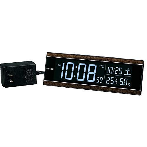 セイコークロック(Seiko Clock) 置き時計 目覚まし時計 電波 デジタル 交流式 カラー液晶 シリーズC3 03:茶木目 本体サイズ:7.3×22.2×4.4cm DL306B