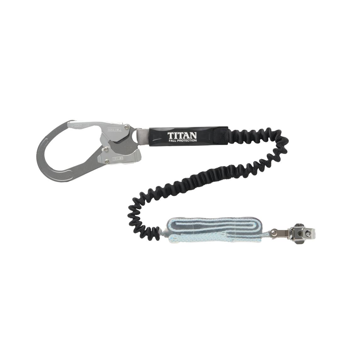 タイタン(TITAN) ハーネス用伸縮式シングルランヤード EXJ HL-EB-130 (タイプ1 / 130kg仕様 / ブラック)