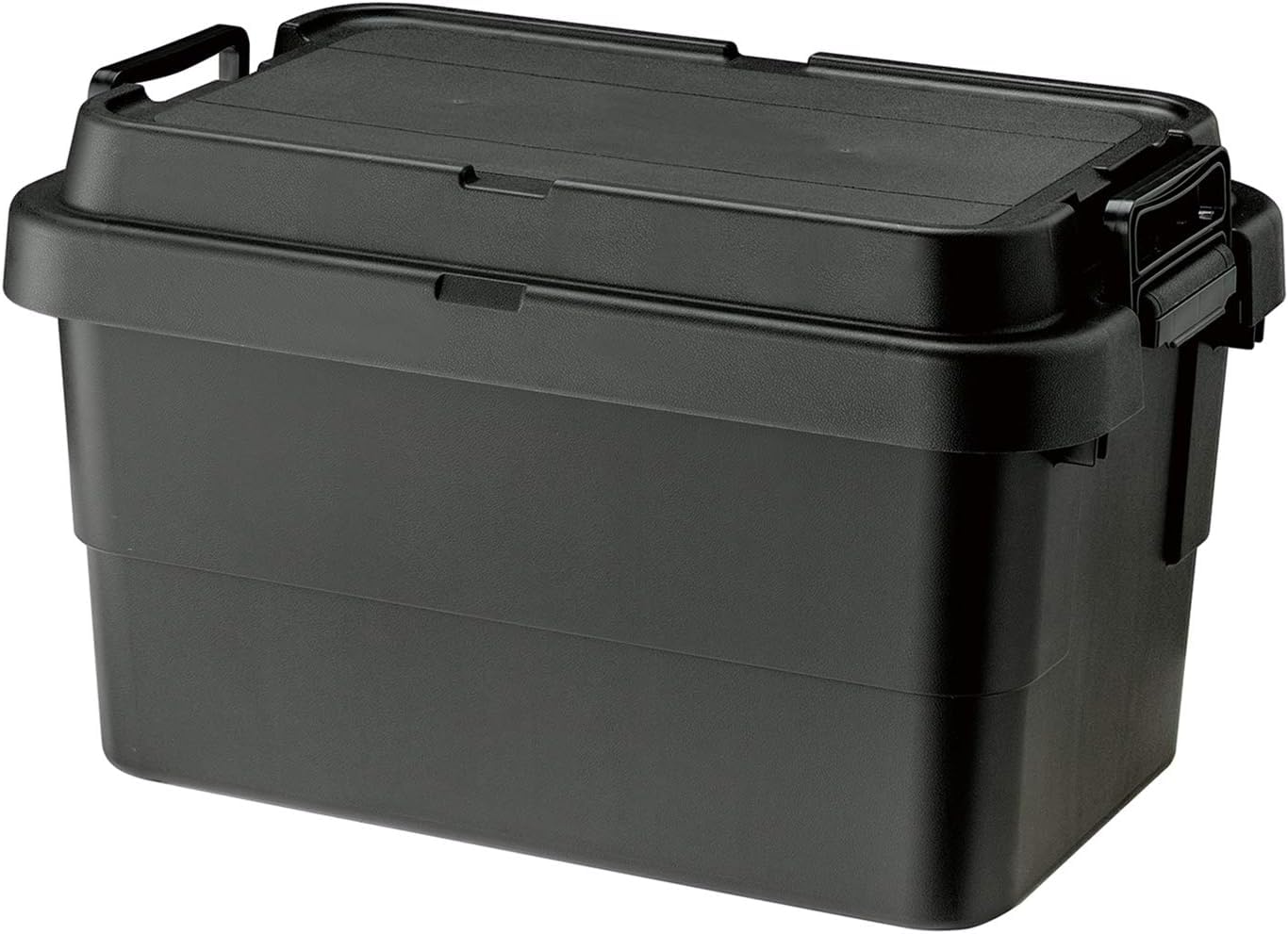 リス(RISU) 収納ボックス トランクカーゴ 50L ブラック 日本製 TC-50S コンテナ ボックス スタッキング 屋外収納 キャンプ 防水 GHON108