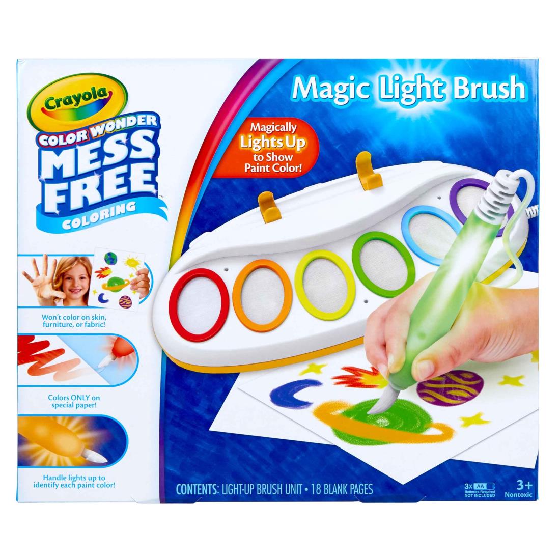 Crayola Color Wonder Magic Light Brush, Mess Free Painting, Gift for Kids, 3, 4, 5, 6画像