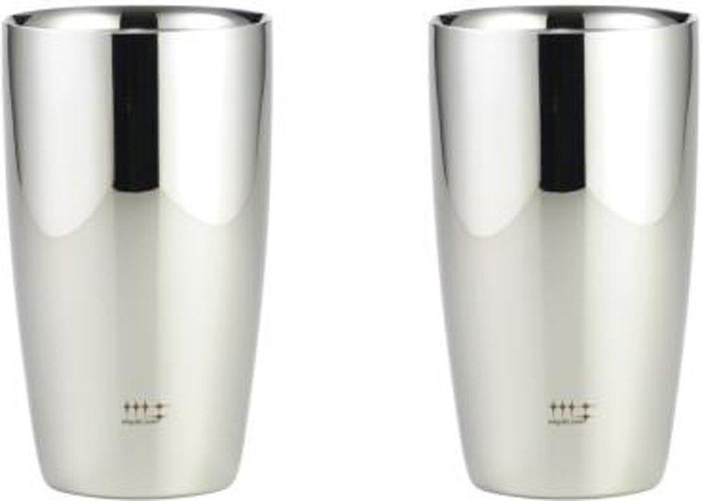 ヨシカワ 日本製 タンブラー ステンレス 二重構造 シルバー 370ml 2pcs 磨き屋シンジケート YJ1193