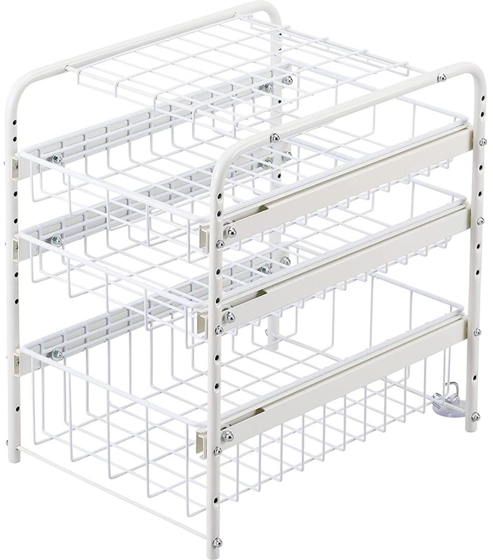 楽天市場】シンク下 有効活用 ラック引き出し 3段 30cm幅日本製