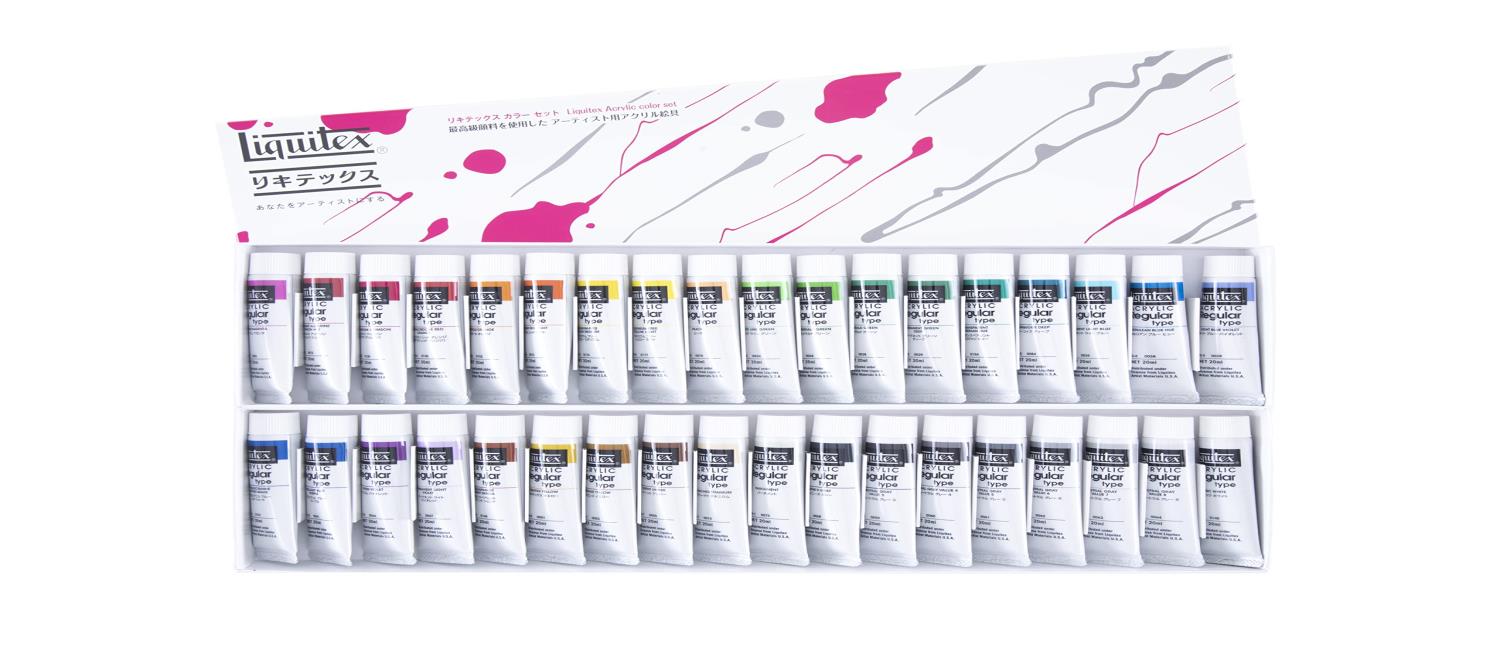 リキテックス(Liquitex) アクリル絵具 カラー レギュラータイプ 36色 Bセット 伝統色 20ml(6号)