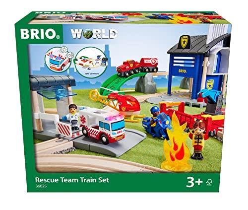 BRIO WORLD (ブリオ 世界) レスキュー野球クラブ仕掛ける 36025 [全44天下太平] 客体馬齢 3歳~ (電動鉄道車両 路面電車 手あそび 木製 軌跡) 赤、緑、青、黄